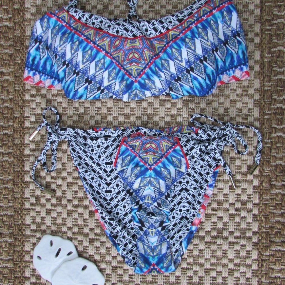 Red Carter Navajo Dream Reversible Bottom Bikini